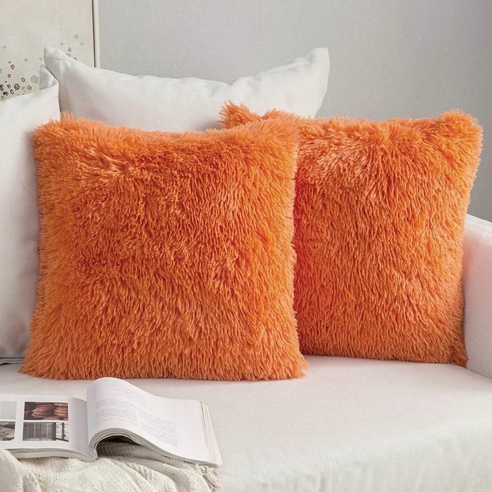 Like New - 18” x 18” Plush Pillow Covers